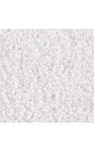 Miyuki rocailles Perlen 15/0 - White pearl ab 15-471